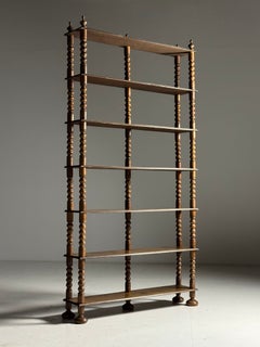French antique bobbin bookcase