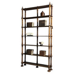 French antique bobbin bookcase