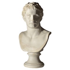 Classical plaster bust of Meleager