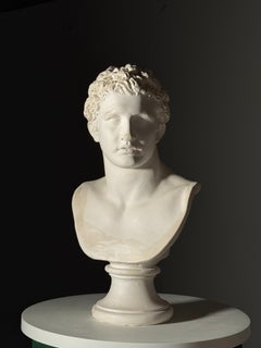 Classical plaster bust of Meleager