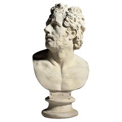 Betonbüste eines Gefährten des Odysseus