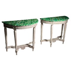 Set of 2 Louis XVI-style side tables
