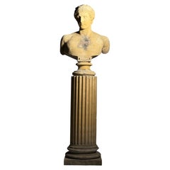Bust on a plinth, 20th century, Antinous