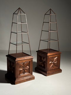 Set of 2 Obelisk étagères
