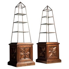 Set of 2 Obelisk étagères
