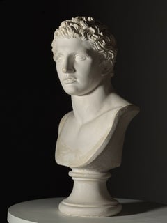Busto classico in gesso di Meleagro