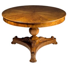 19th-century walnut centre table