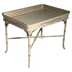 Faux Bamboo Tray Table side table