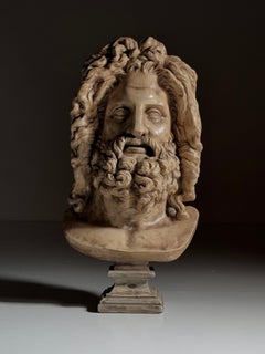Large plaster bust of Zeus