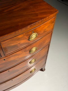 English mahogany bow-front chest of drawers