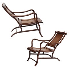 Pair of Chinese Art Deco Moon Gazing Chairs