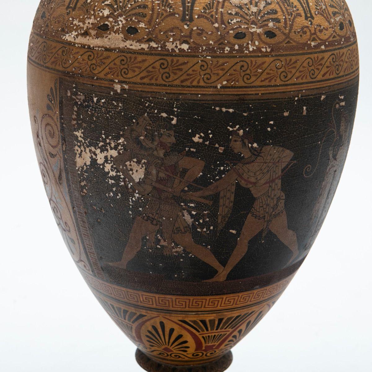 19th Century Large Italian Terra Cotta 'Grand Tour' Amphora c 1820 For Sale
