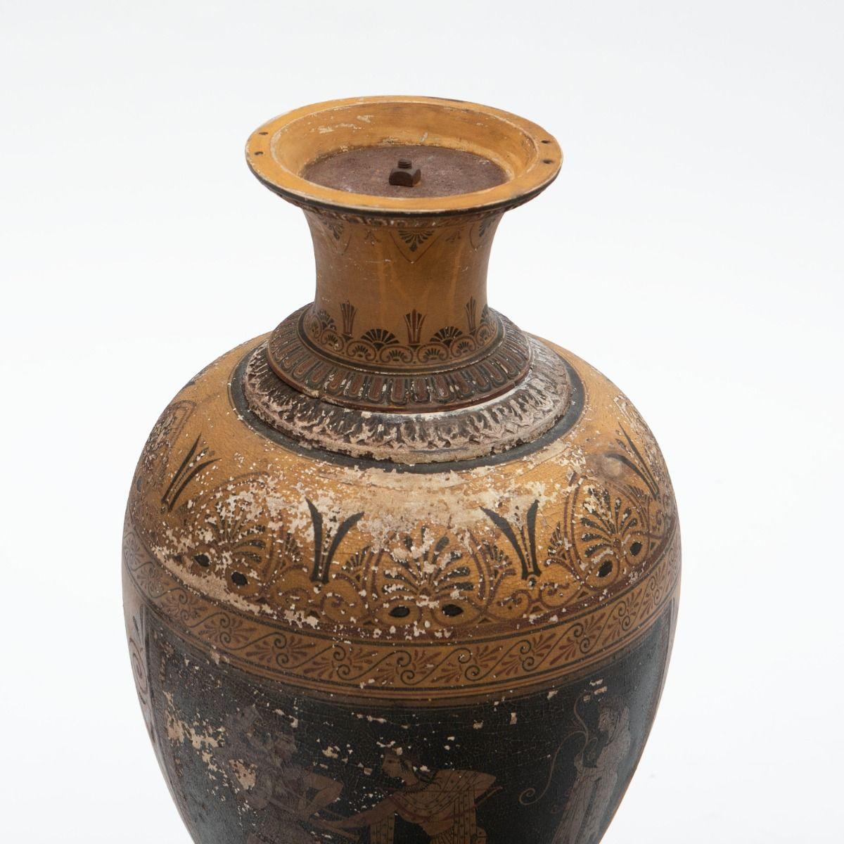 Large Italian Terra Cotta 'Grand Tour' Amphora c 1820 For Sale 1