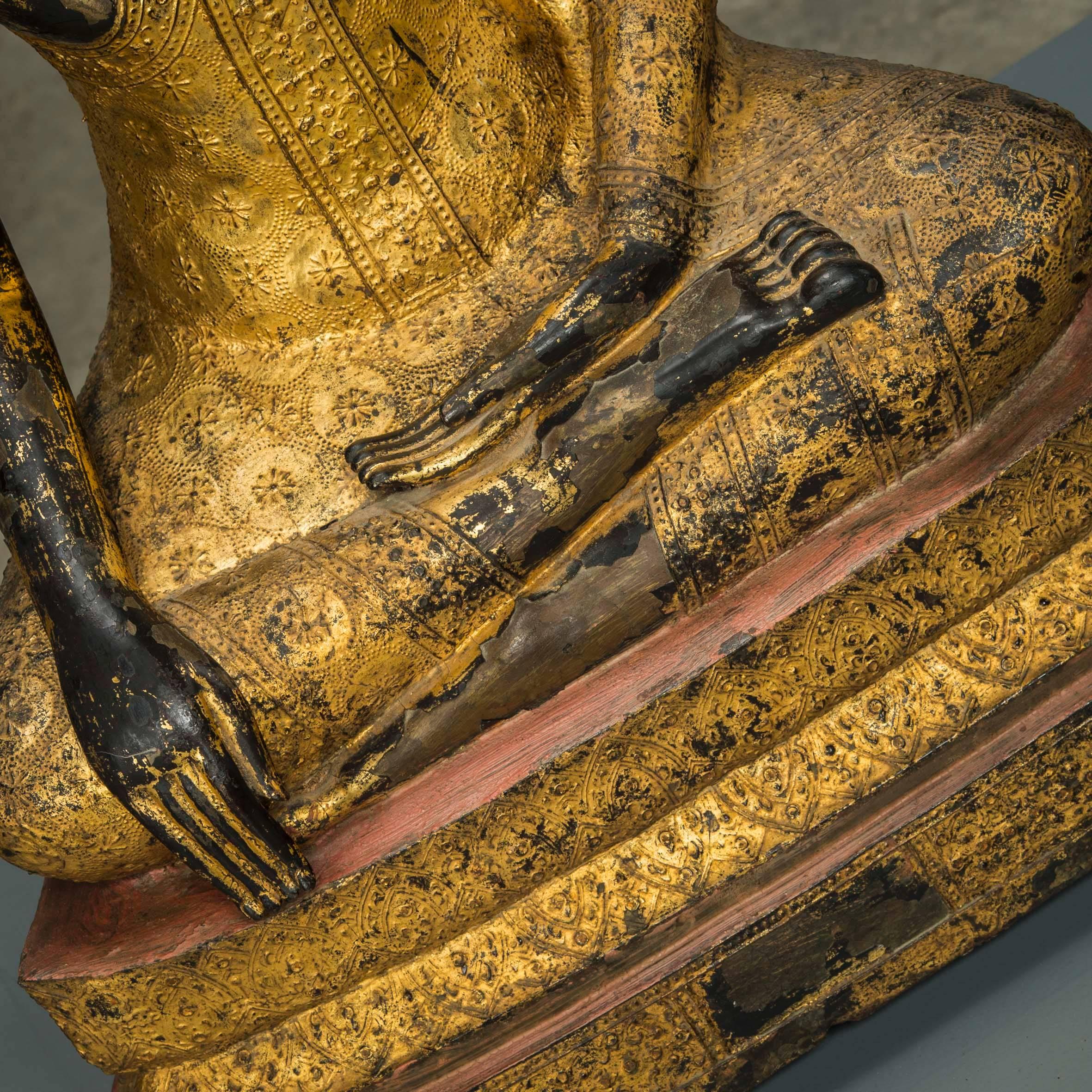 Bronze Buddha from Thailand, 1800-1830 In Good Condition In Kastrup, DK