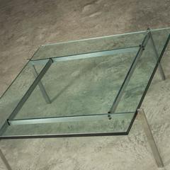Poul Kjærholm Glass Coffee Table, Model PK61, Denmark, 1956