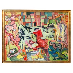 Large Painting By Francisco Bores - "La Ferme"