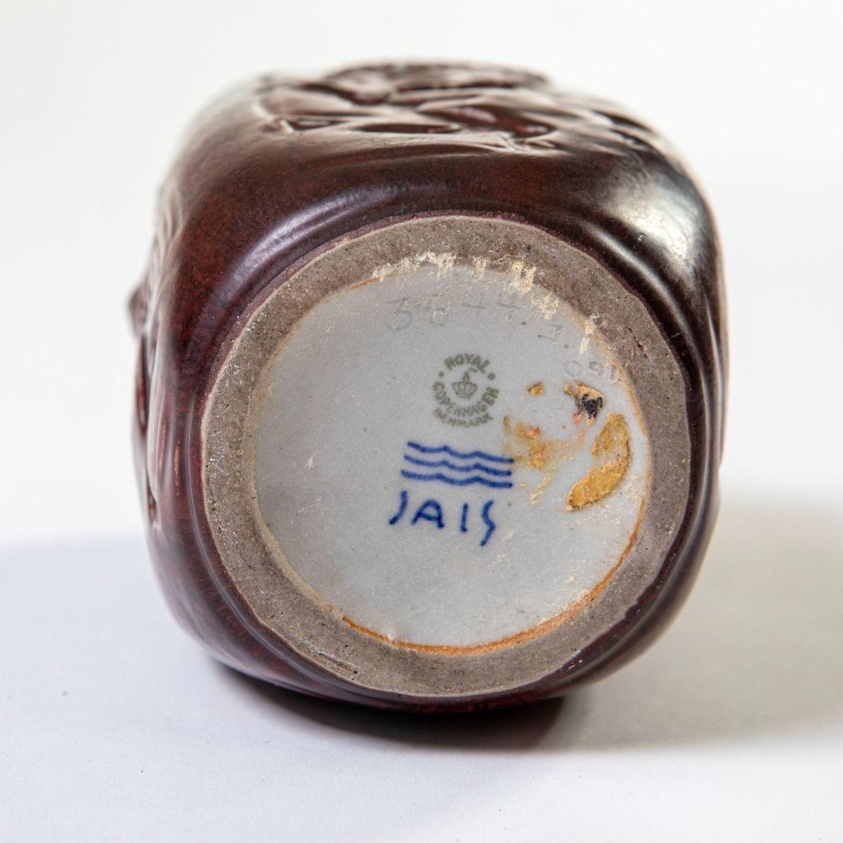 Danish Lidded Vase with Evangelists Relief by Jais Nielsen & Knud Andersen for R For Sale 5