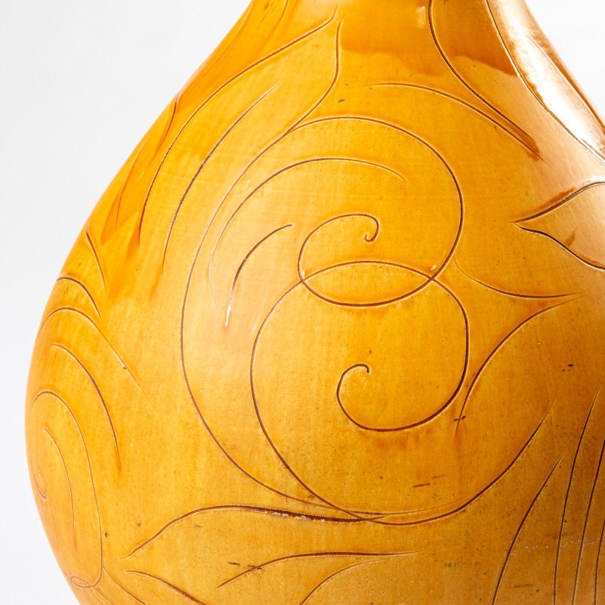 Grand vase Kähler de Svend Hammershøi avec glaçure jaune d'uranium Bon état - En vente à Kastrup, DK