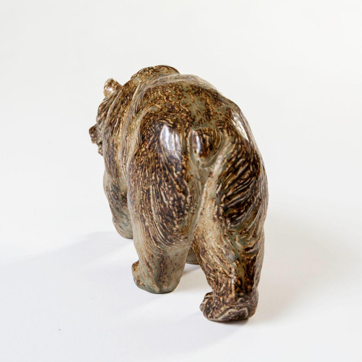 Smaltato Orso in gres di Knud Kyhn per Royal Copenhagen in vendita