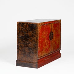 Chinese Qing Sideboard in Red and Black Lacquer, Shanxi Province, c. 1800