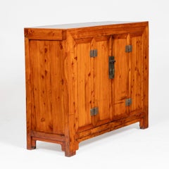 19th Century Chinese Qing Dynasty Peach Wood Sideboard