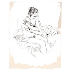 Christoph Voll, dessin à l'encre représentant Erna Voll