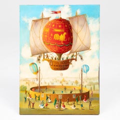 Victor Philippe Lemoine-Benoît – Hot Air Balloon, Oil Painting