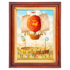 Victor Philippe Lemoine-Benoît – Hot Air Balloon, Oil Painting