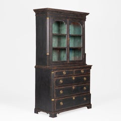 18th Century Swedish Gustavian Breakfront Display Cabinet
