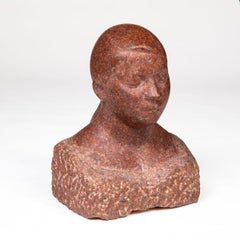Christoph Voll - Busto femminile in granito rosso, Germania, 193 circa