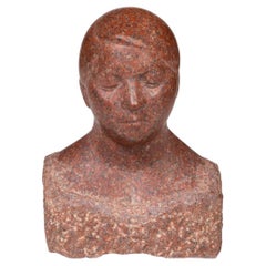 Christoph Voll - Busto femminile in granito rosso, Germania, 193 circa