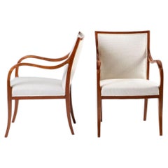 Juego de dos sillones de Frits Henningsen en caoba, Dinamarca, década de 1930