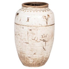 Grande vaso di Cizhou della dinastia Ming, dipinto a mano