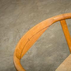 Four Wegner Armchairs, PP 201, Made of Ash with Inlays of Wengé