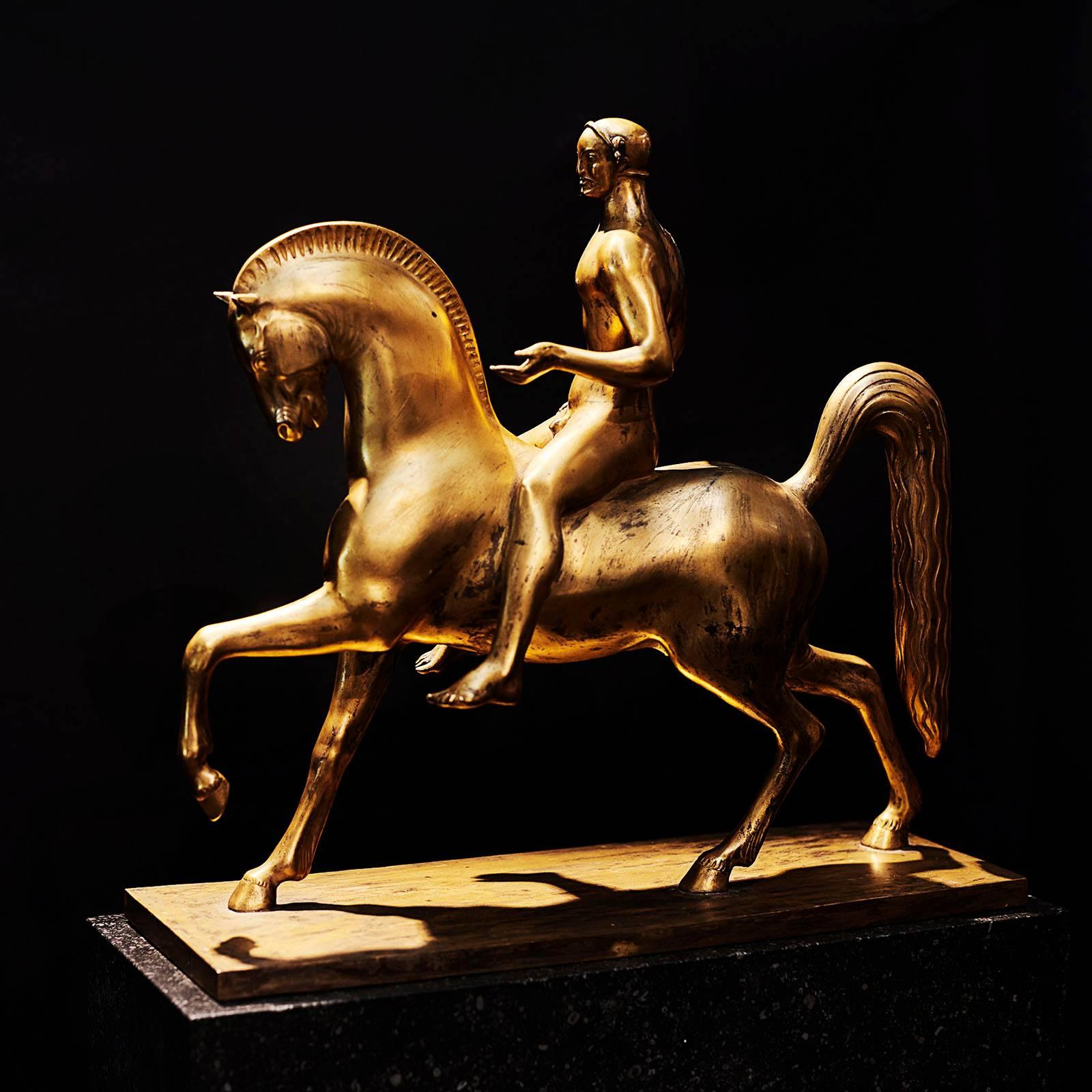 Danois Fine sculpture en bronze doré de Johannes C. Bjerg, datant d'environ 1917 en vente