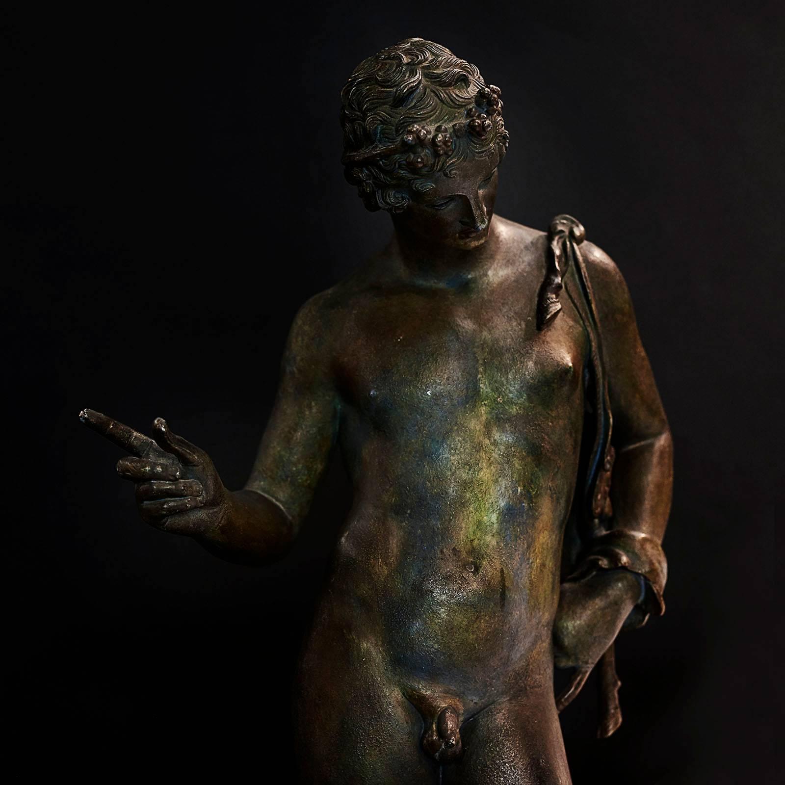 A patinated bronze cast Classical figure from the 