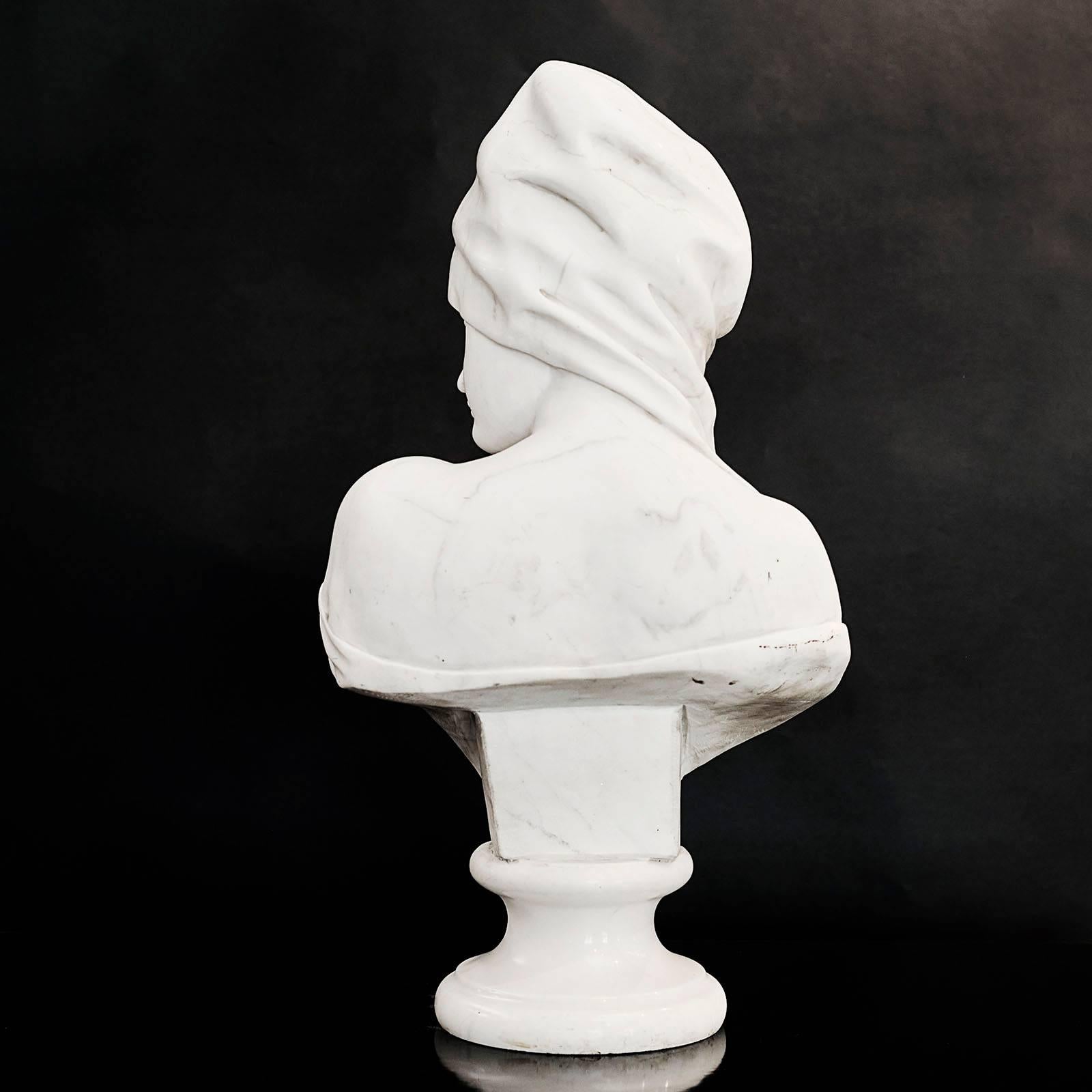 marble bust of woman