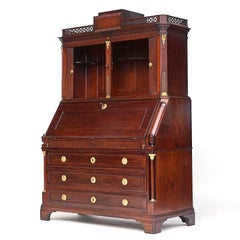 Danish Louis XVI Secretaire mahogany, by Harsdorff, circa 1780-1790