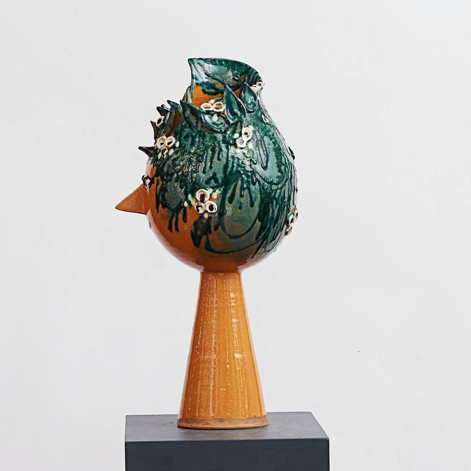 Danish Unica Ceramic Vase by Bjørn Wiinblad