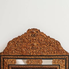 Italian Baroque Gilded, Mirrored & Ebonized Mirror, First Half of 18th Century