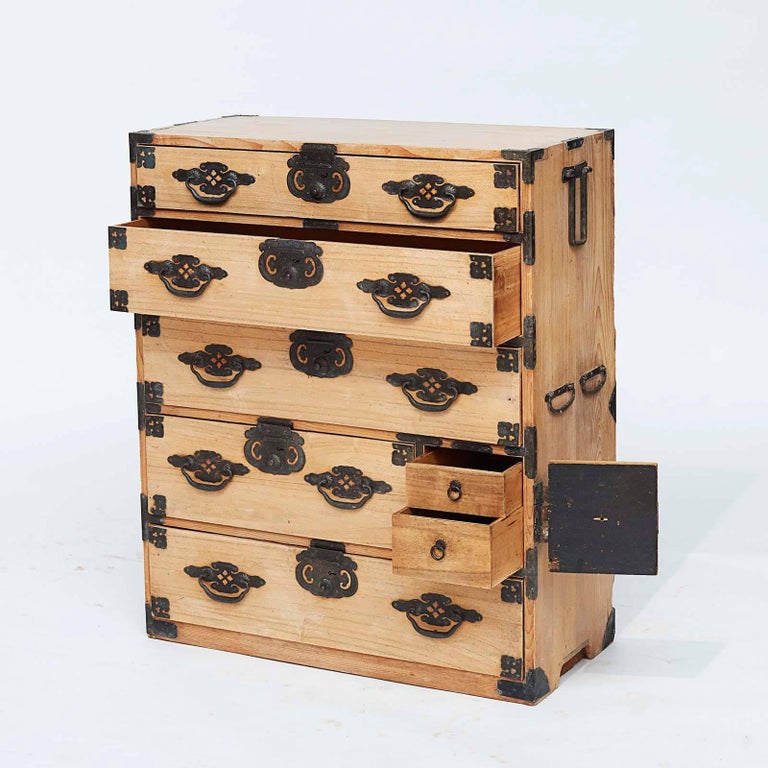 Japanese Tansu Chest Of Drawers Late 19th Century For Sale At