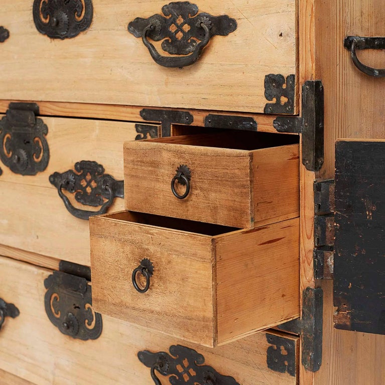 Japanese Tansu, Chest of drawers, Late 19th Century at 1stDibs