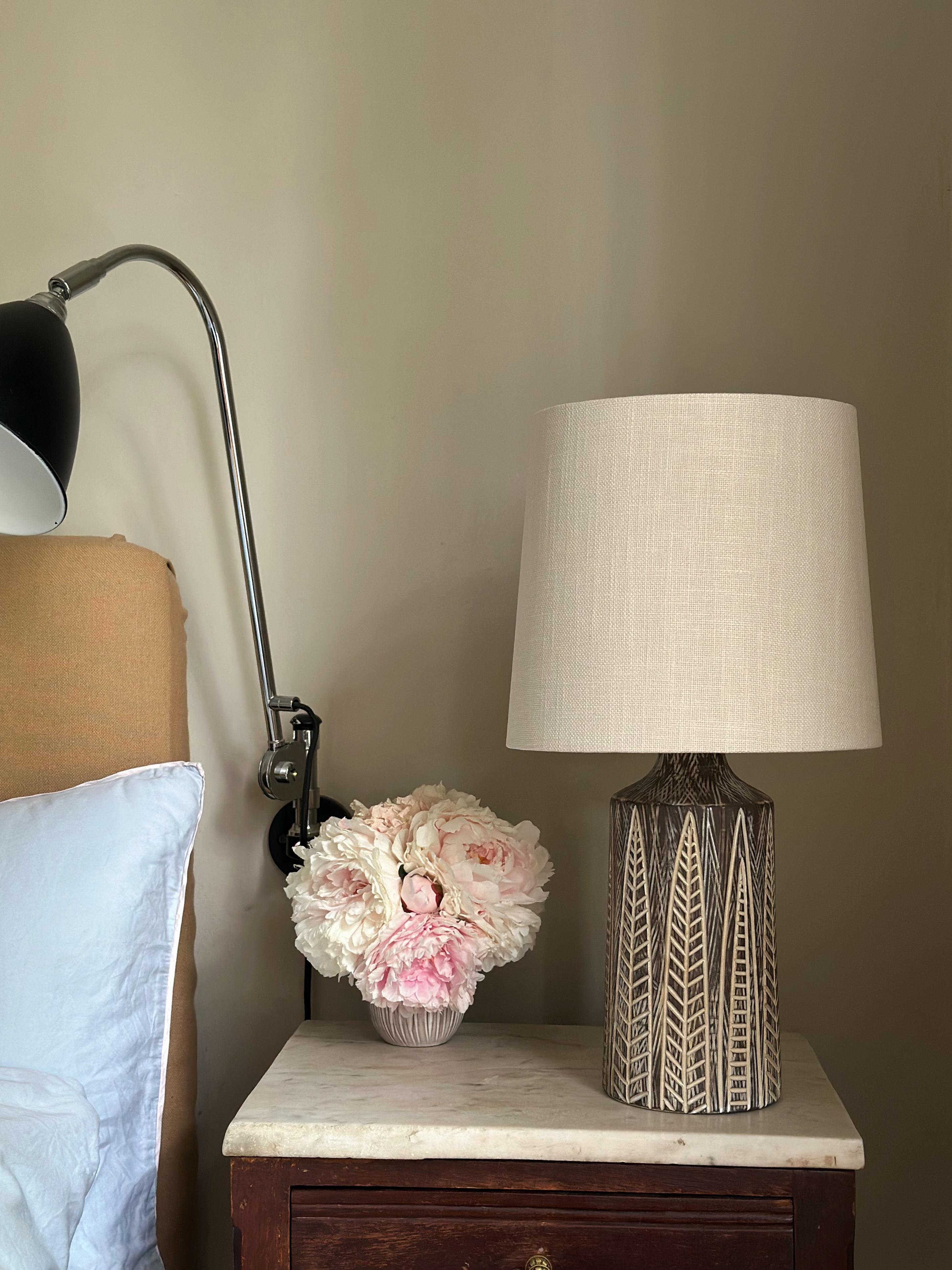 Swedish Art Deco Table Lamp NIGERIA in Stoneware from Upsala-Ekeby 1950s In Good Condition For Sale In Bromma, SE