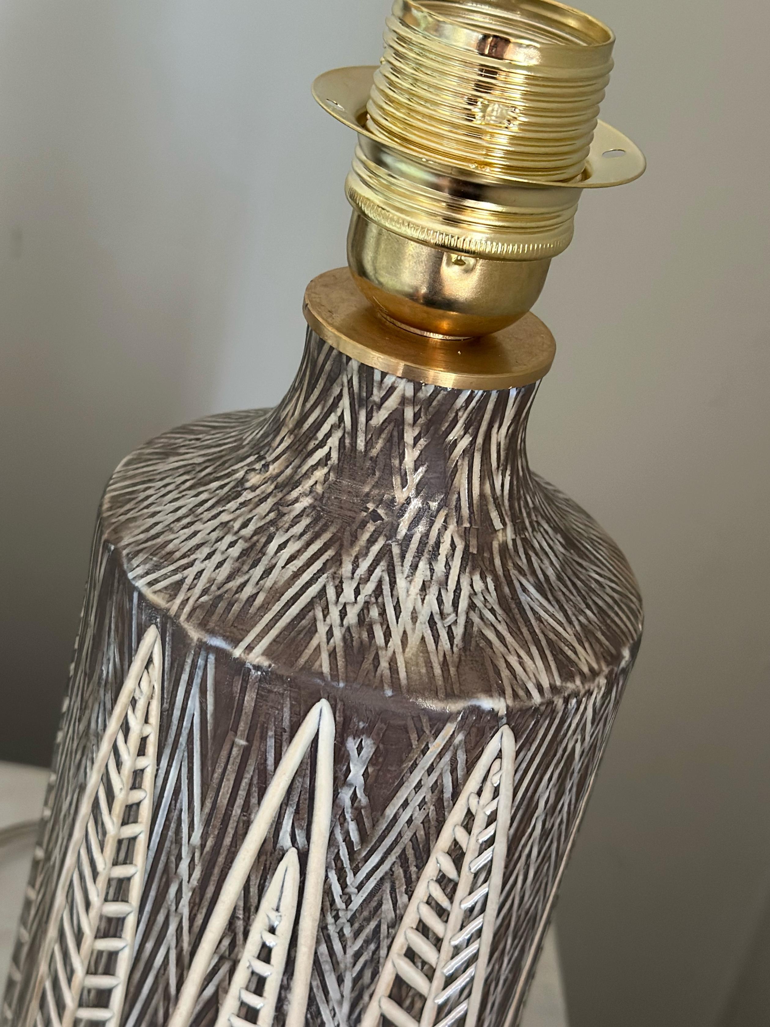 Swedish Art Deco Table Lamp NIGERIA in Stoneware from Upsala-Ekeby 1950s For Sale 1