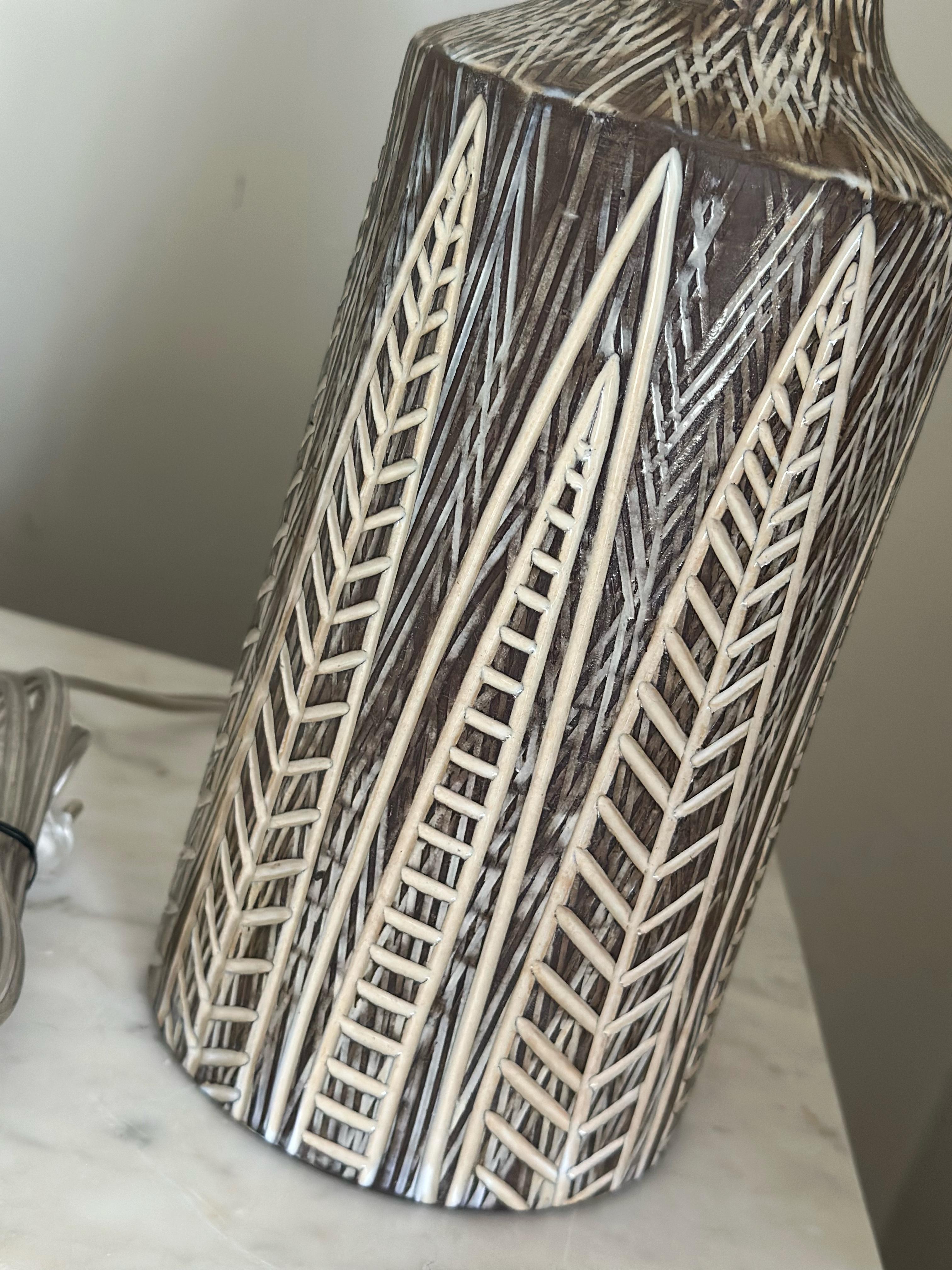 Swedish Art Deco Table Lamp NIGERIA in Stoneware from Upsala-Ekeby 1950s For Sale 2