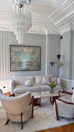 Set of two Elegant Italian Murano Chandeliers in the of style of Venini.