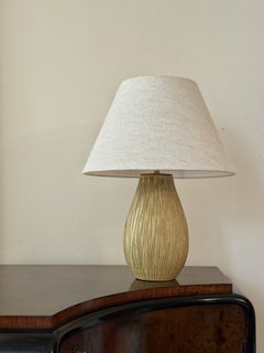 Greta Runeborg Scandinavian Modern Earthenware Table Lamp for Ekeby, 1940s.