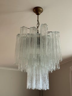 Set of two Classic Hallway Murano Chandeliers TRONCHI in Venini Style