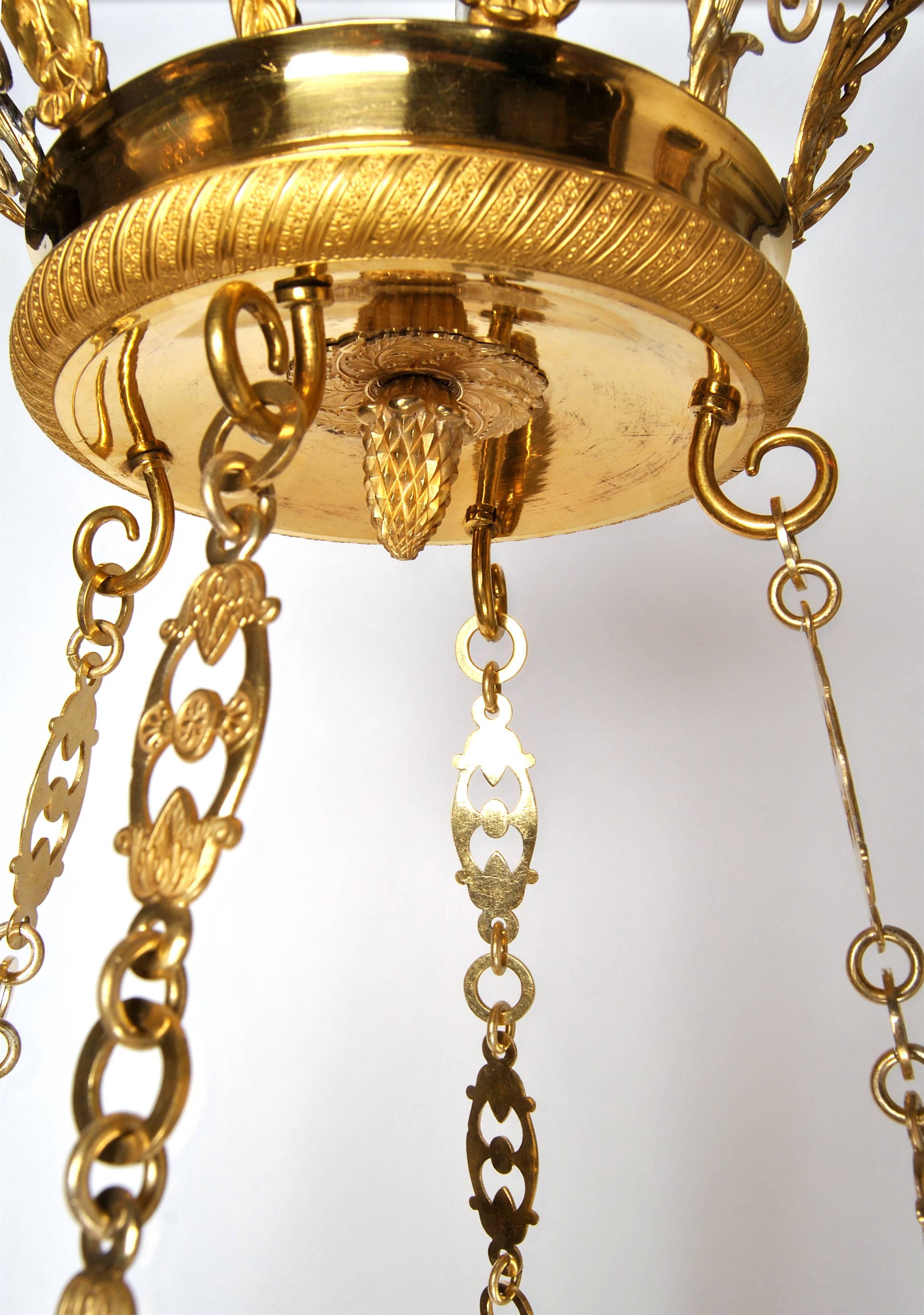 Gilt 19th Century Russian Lamp For Sale