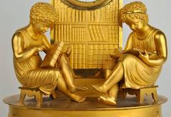 French Gilt Bronze Empire Timepiece